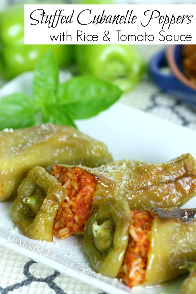 Stuffed Cubanelle Peppers with Rice & Tomato Sauce The Crafting Nook