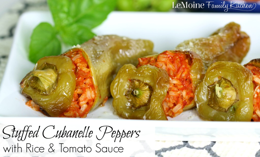 Stuffed Cubanelle Peppers with Rice & Tomato Sauce The Crafting Nook
