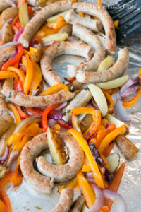One Pan Chicken Sausage, Peppers, Onions & Potatoes