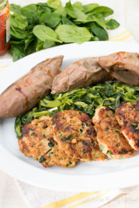 Spinach, Roasted Pepper & Mozzarella Chicken Burgers