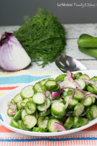Dill & Garlic Marinated Cucumber Salad