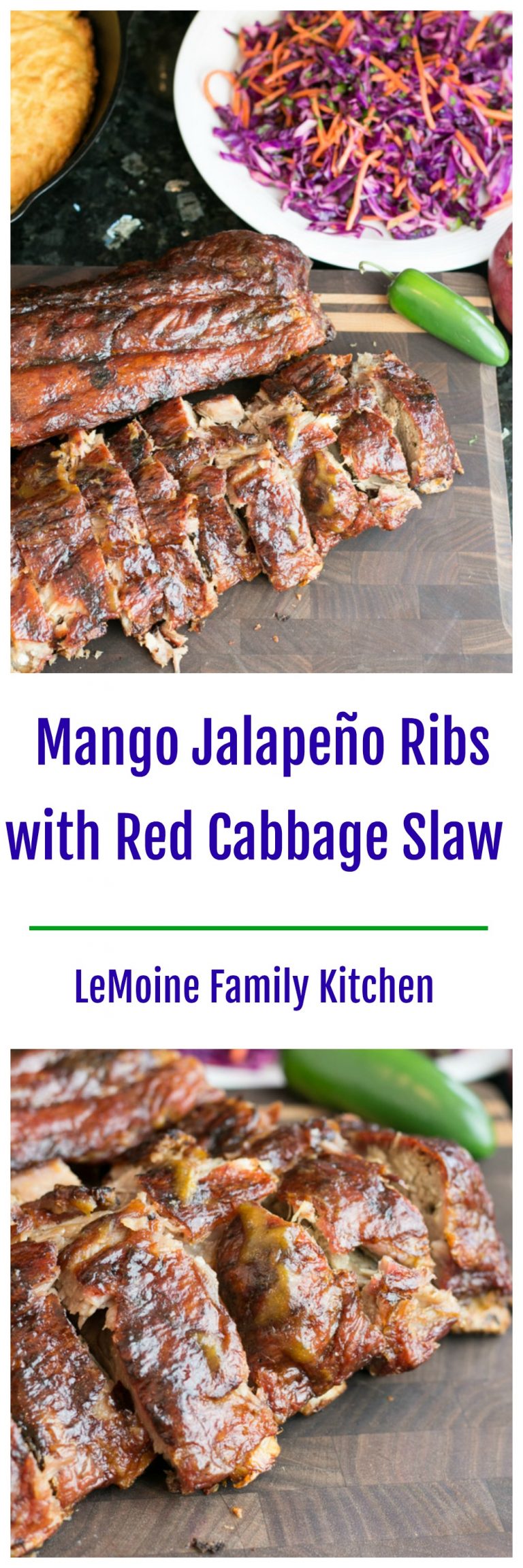 Mango Ribs Mango Jalapeño Ribs with Red Cabbage Slaw