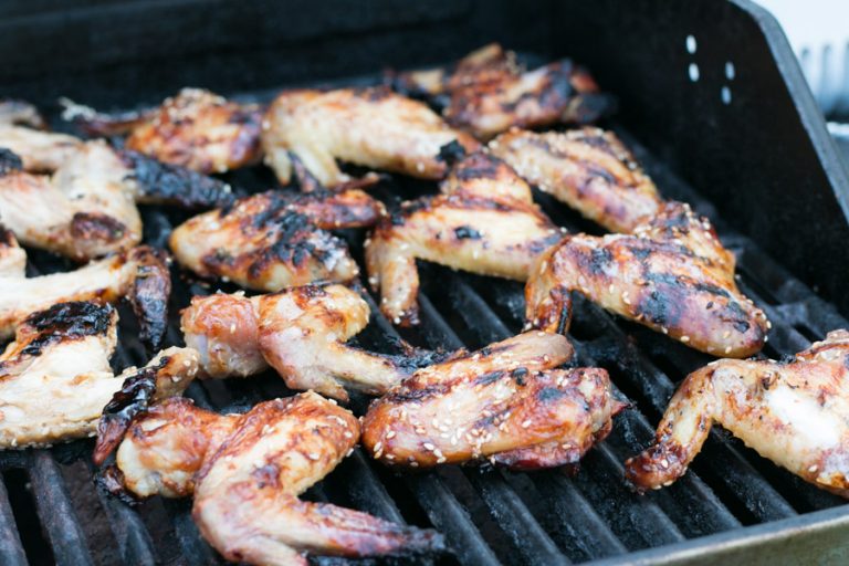 Grilled Teriyaki Wings with Sweet Chili Dipping Sauce LeMoine Family