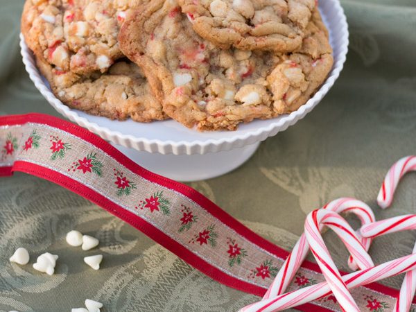 Are you all as excited as I am for holiday baking? I've always enjoyed helping in the kitchen and grew up baking alongside my mom and grandparents and now I get to pass along the tradition with my boys. These White Chocolate Candy Cane Cookies are super simple to make and the flavor and texture is spot on! A perfect addition to your cookie tray.
