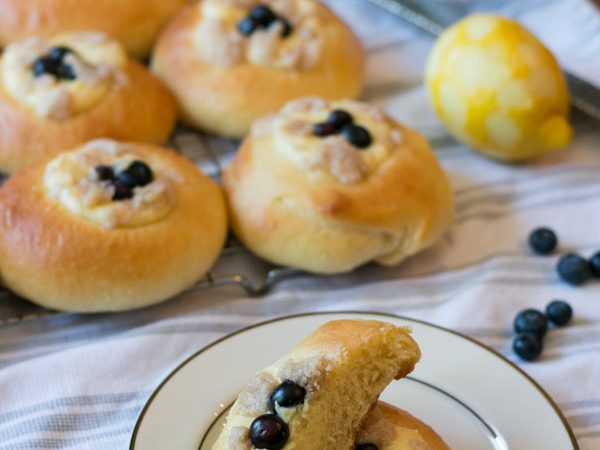 Lemon Cream Cheese & Blueberry Kolaches