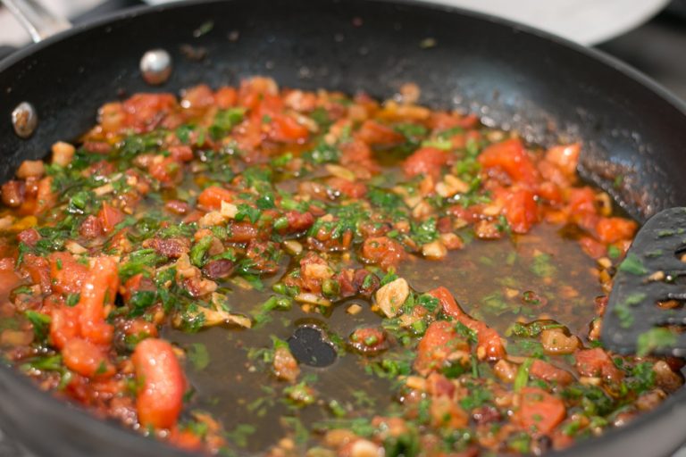 Linguini with Pancetta & Fresh Tomato LeMoine Family Kitchen