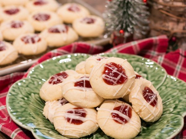 Lemon Thumbprint Cookies with Strawberry Jam